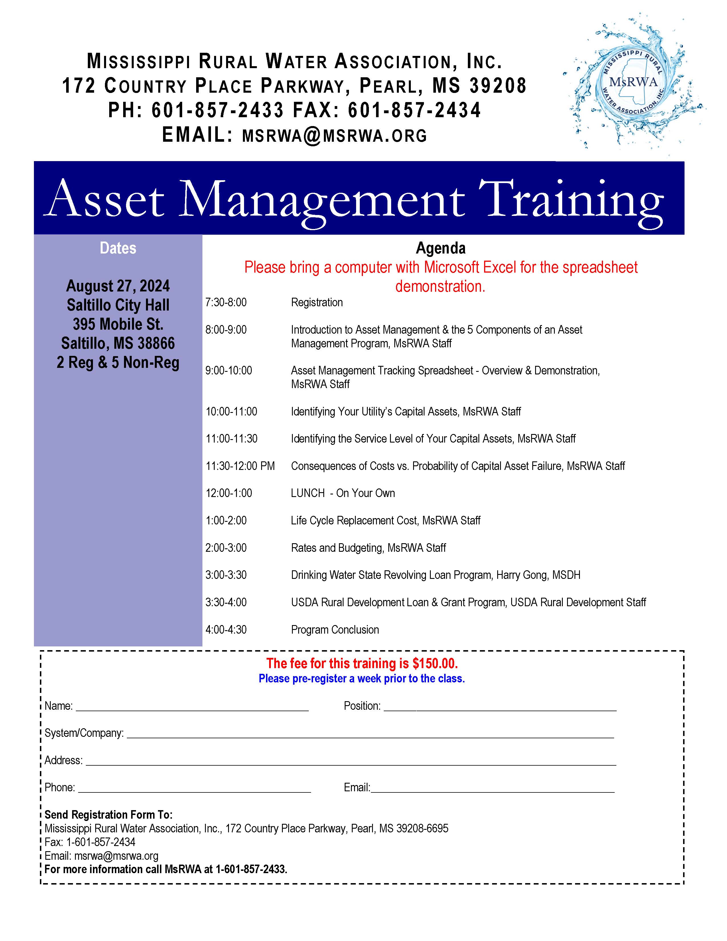 08/27/24 Asset Management Training - Saltillo