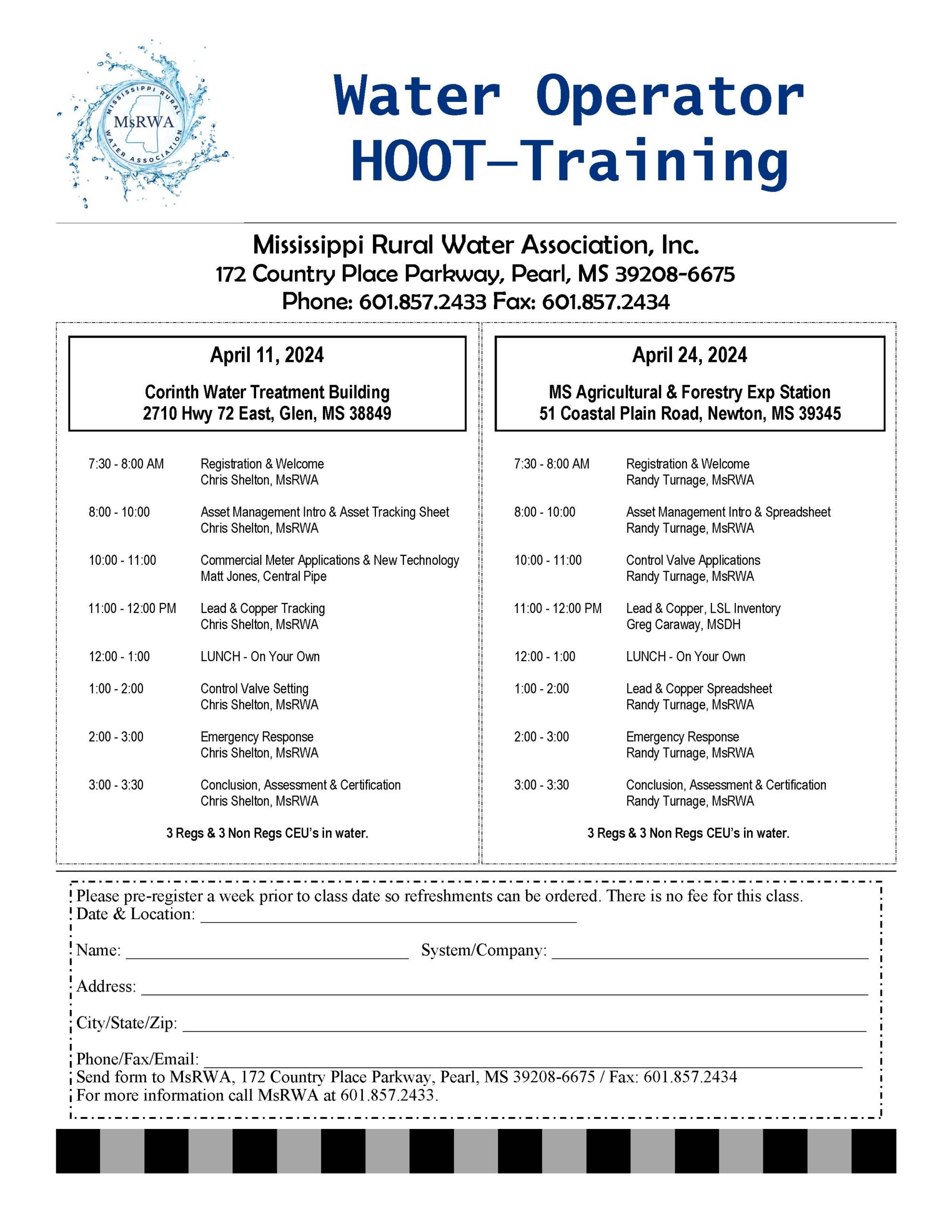 HOOT Training - 3R/3NR - Newton @ MS Agricultural & Forestry Exp Station